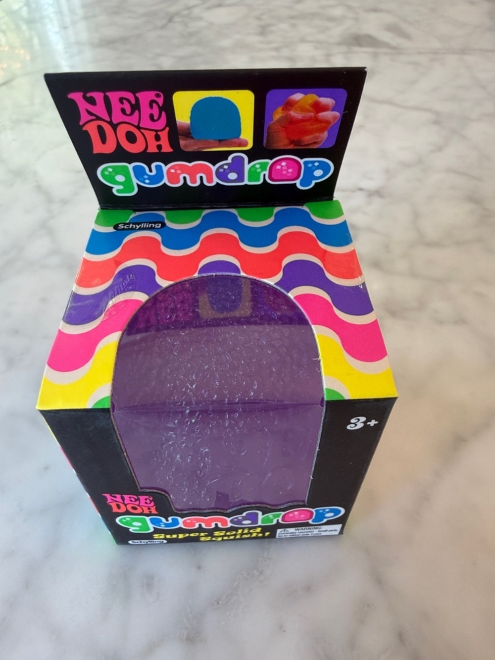 NWT Nee Doh Viral Gumdrop Super Squishy Toy - Purple